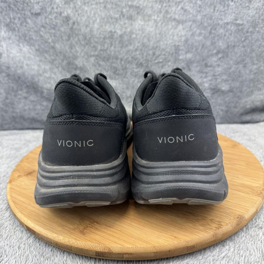 VIONIC Walk Max Walking Sneaker Mens 12 Black Gray Lace Up Orthotic Support Shoe - Picture 4 of 9